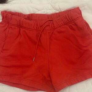 Athletic Works Red Drawstring Athletic Shorts